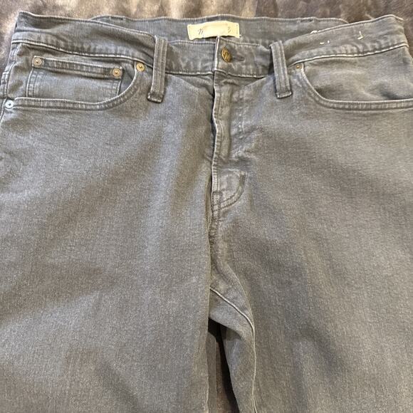 Madewell Mens Jeans 38x32 Slim Fit Straight Leg Stretch Gray Fade Denim - Picture 6 of 16